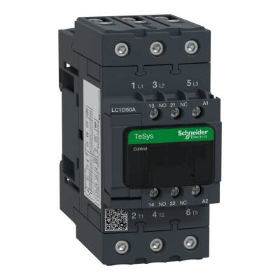 SCHNEIDER LC1D50AE7 TeSys D 50/60 Hz 3P 50A 48VAC KONTAKTÖR - 1