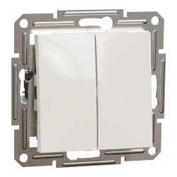 SCHNEIDER EPH0370123 ASFORA ÇERÇEVESİZ 1 KUTUP 2 DEVRELİ KREM KOMÜTATÖR - SCHNEIDER