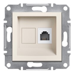 SCHNEIDER EPH4170123 ASFORA TEKLİ KREM ÇERÇEVESİZ RJ11 ÇIKIŞLI TELEFON PRİZİ - SCHNEIDER