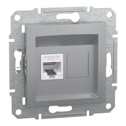 SCHNEIDER EPH4700161 ASFORA TEKLİ ALÜMİNYUM ÇERÇEVESİZ RJ45 CAT6 UTP DATA - SCHNEIDER