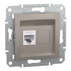 SCHNEIDER EPH4700169 ASFORA TEKLİ BRONZ ÇERÇEVESİZ RJ45 CAT6 UTP DATA - SCHNEIDER