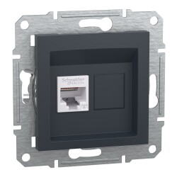 SCHNEIDER EPH4700171 ASFORA TEKLİ ANTRASİT ÇERÇEVESİZ RJ45 CAT6 UTP DATA - SCHNEIDER