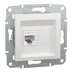 SCHNEIDER EPH4770121 ASFORA TEKLİ BEYAZ ÇERÇEVESİZ RJ45 CAT6 DATA UTP PRİZ - SCHNEIDER
