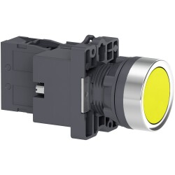 SCHNEIDER XA2EW35B1 XA2EW35B1 1NA SARI 24 VAC/DC IŞIKLI YAYLI BUTON - SCHNEIDER